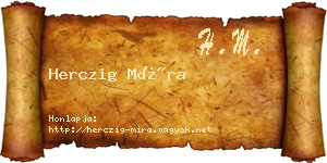 Herczig Míra névjegykártya